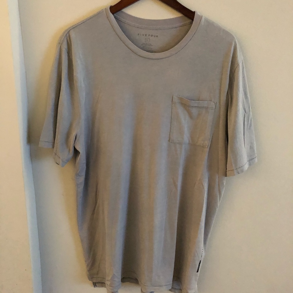 Five Four x 12AM RUN L pocket tee light blue